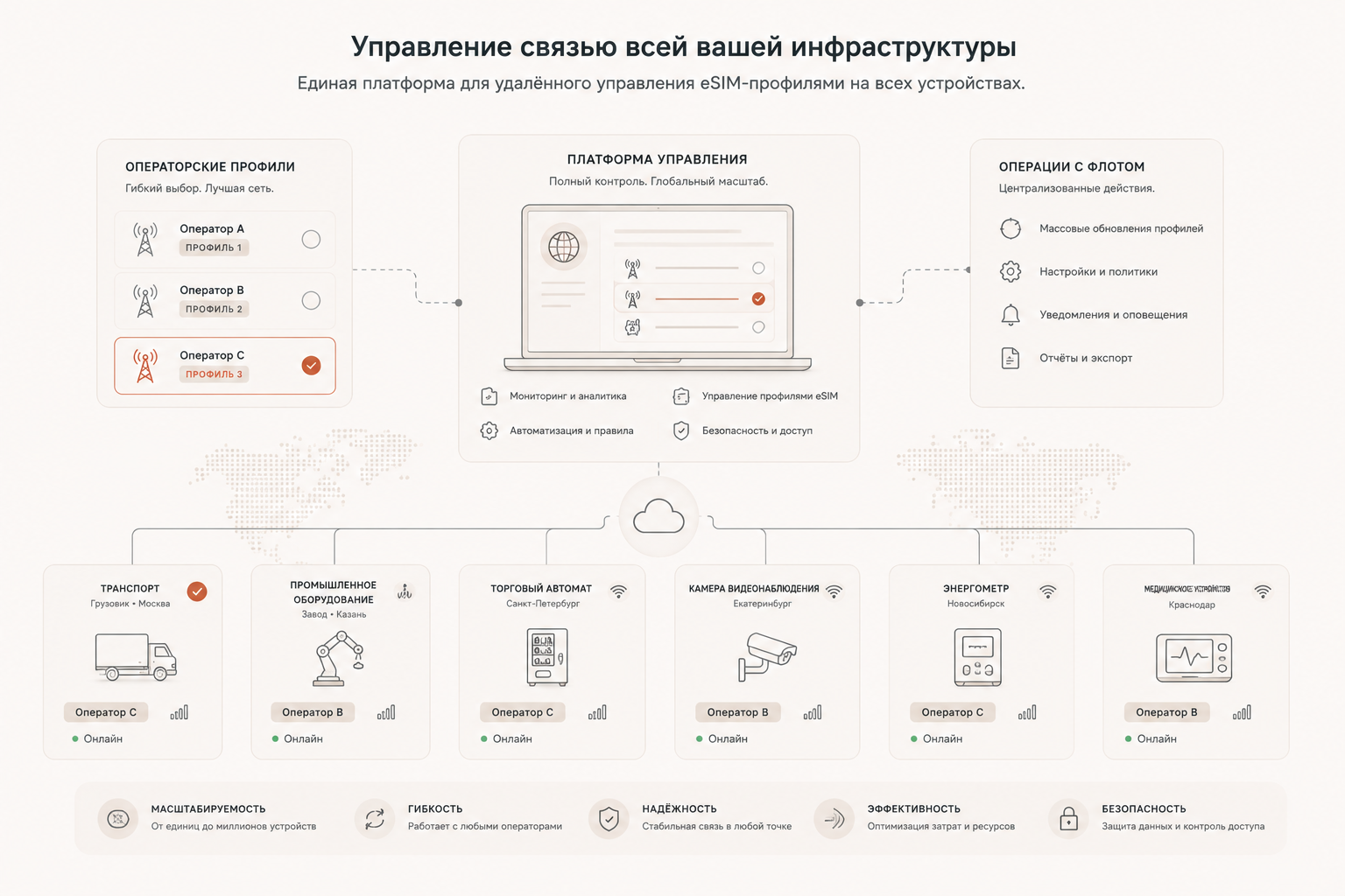Управление операторскими профилями на масштабе всей инфраструктуры устройств